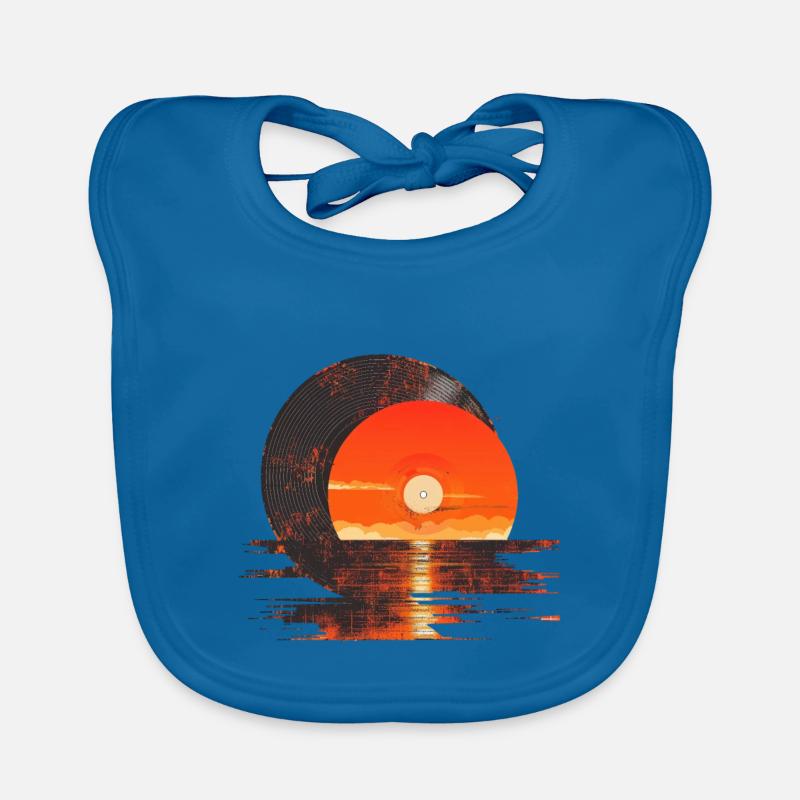Vinyl Sunset Reflection Organic Baby Bibs