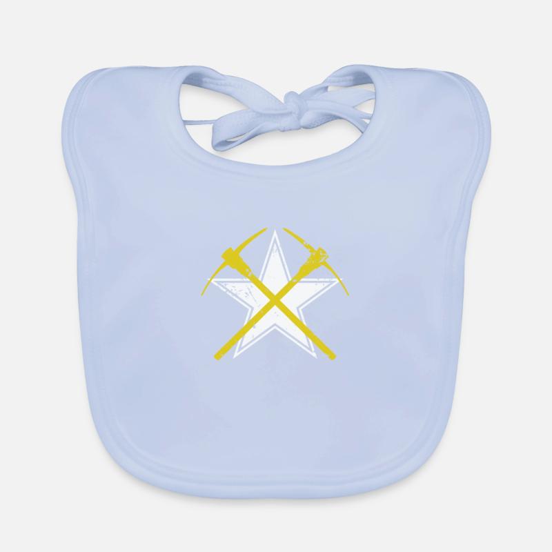 Star with mining peck Organic Baby Bibs