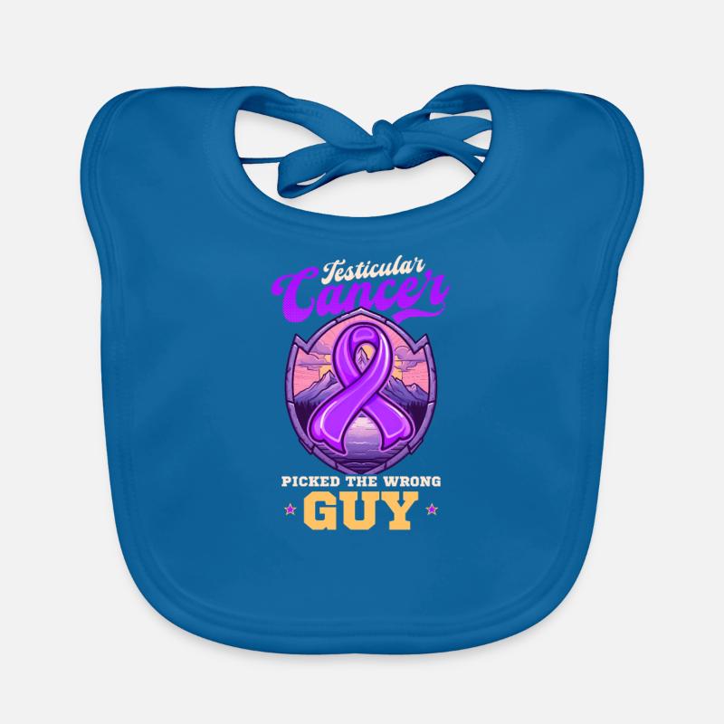 Testicular Cancer Awareness Picked Wrong Guy Organic Baby Bibs