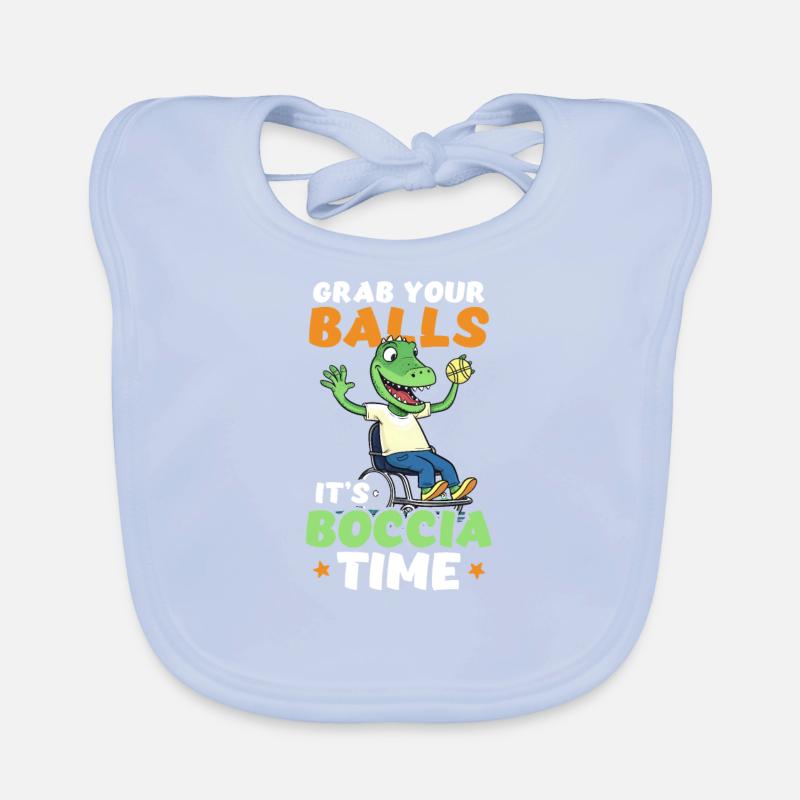 Boccia Player Grab Balls Boccia Time Organic Baby Bibs