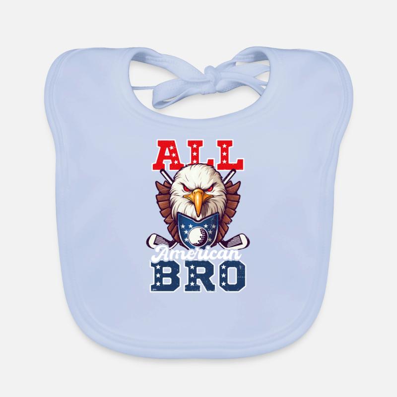 4. Juli Golf All American Bro Eagle Baby Bio-Lätzchen
