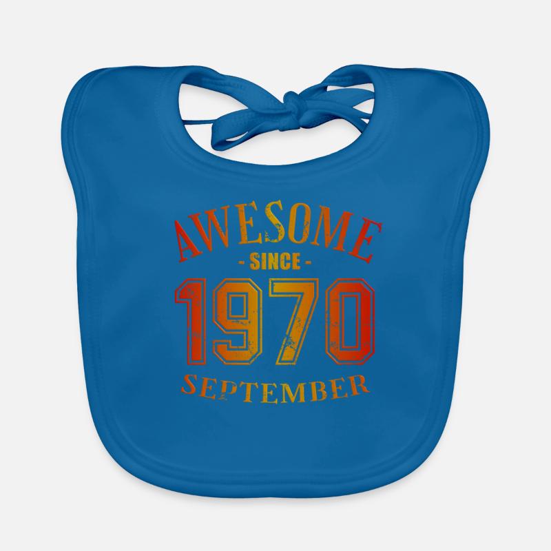 September 1970 - Geburtstag im September Awesome Baby Bio-Lätzchen