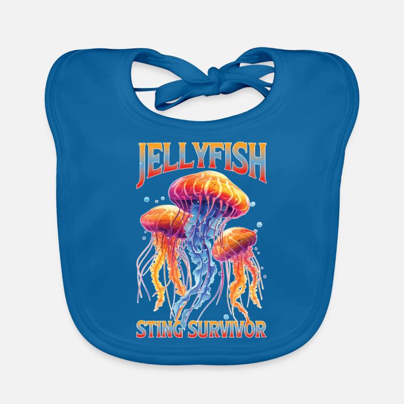 Jellyfish Sting Survivor 20 Organic Baby Bibs