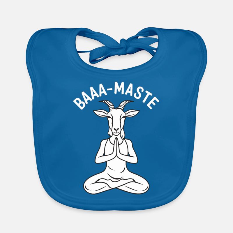 Baaa Mast Relaxed Goat Yoga Pose Organic Baby Bibs