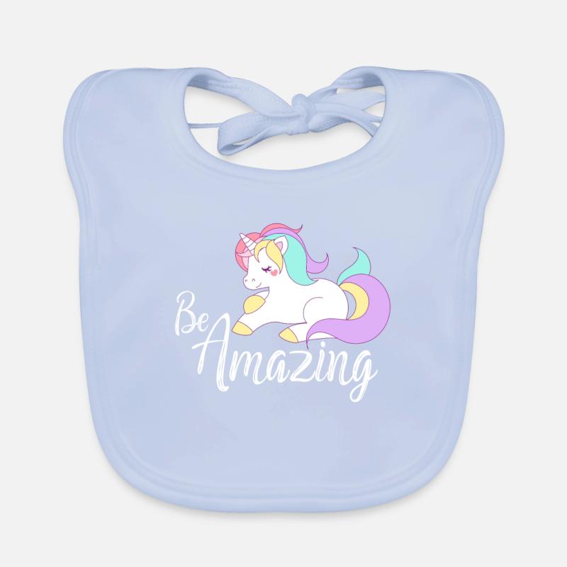 Sei erstaunlich niedlich rosa Einhorn Regenbogen magisch cool Baby Bio-Lätzchen