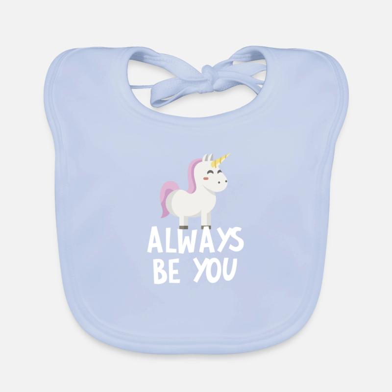 Sei immer du süßes rosa einhorn regenbogen magisch Baby Bio-Lätzchen