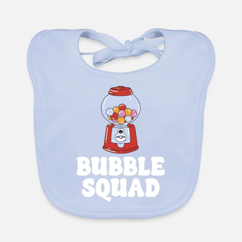 Bubble Squad Bubblegum Vending Machine Funny Sweets Organic Baby Bibs