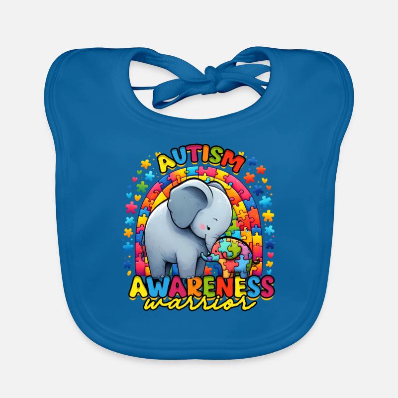 Autistic Autism Autism Awareness Warrior Organic Baby Bibs