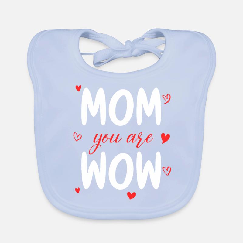 Mama Du Bist Wow Mom You Are Wow Mutter Muttertag Baby Bio-Lätzchen