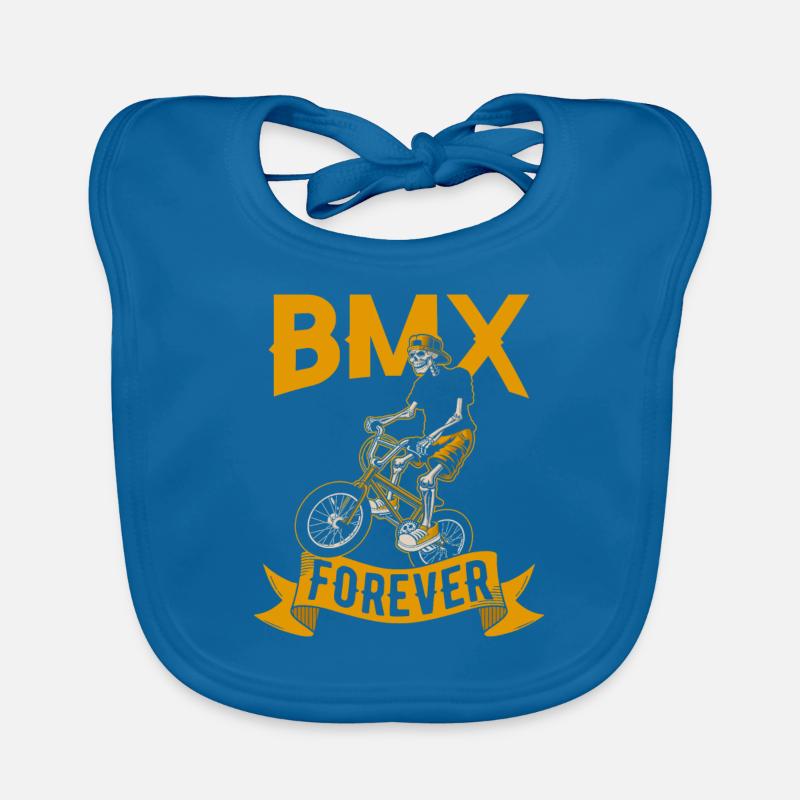 Bmx Bmx Biker Skeleton Organic Baby Bibs