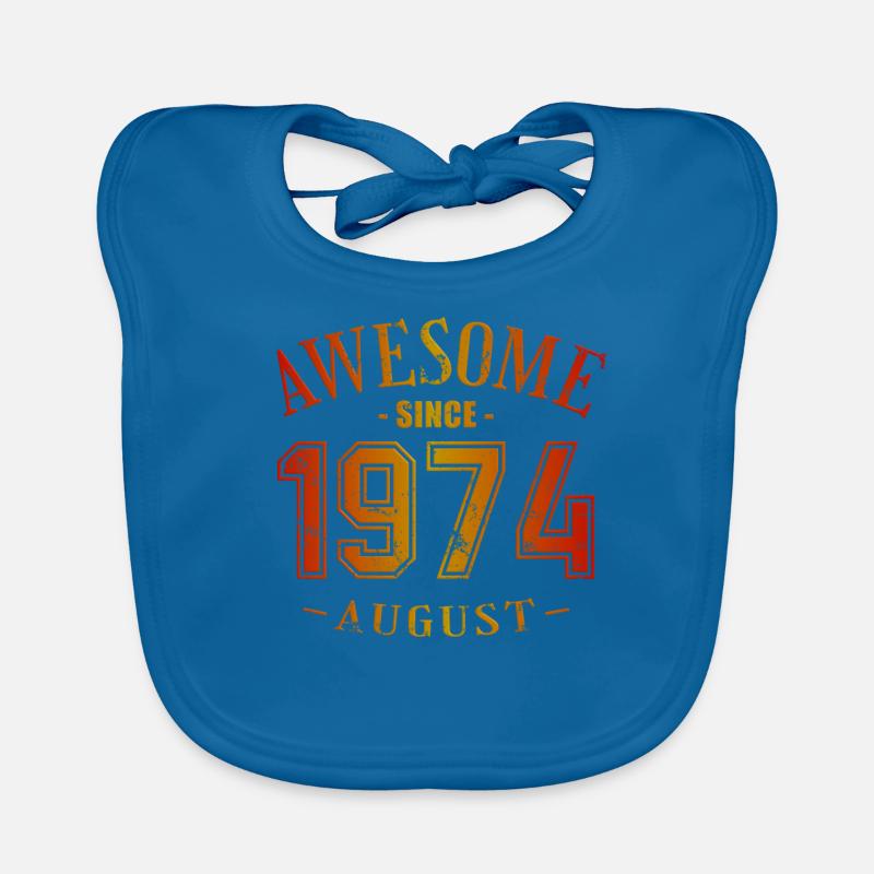 August 1974 - Geburtstag im August Awesome Baby Bio-Lätzchen