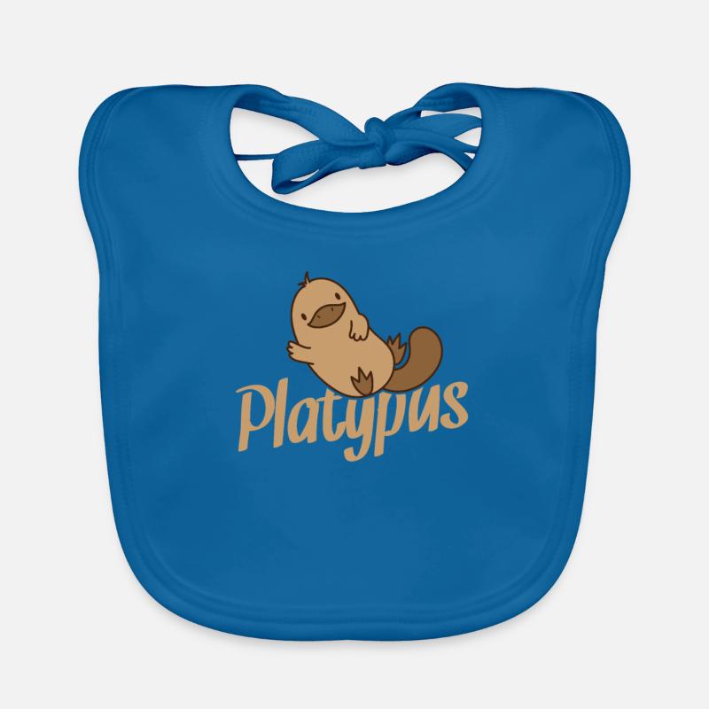 Platypus platypus beckons Organic Baby Bibs