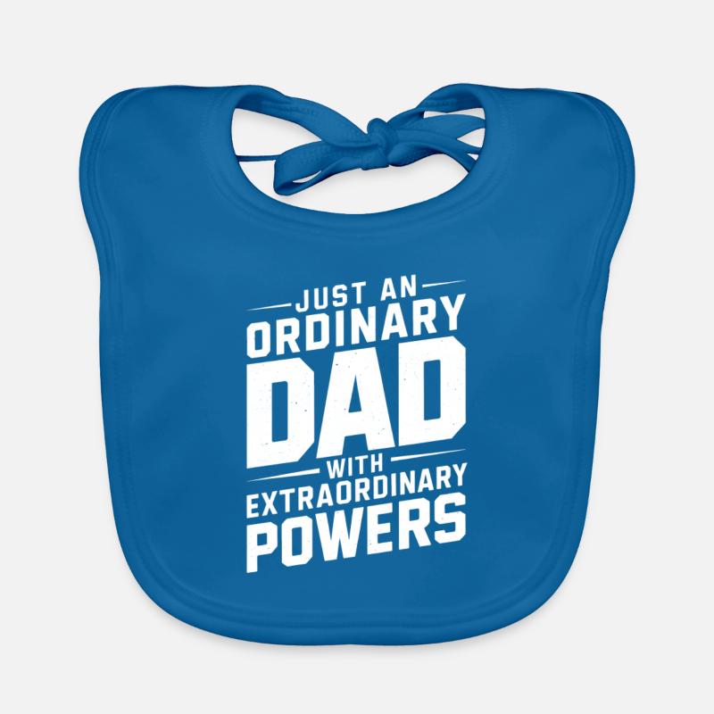 Just an ordinary dad with superpowers Organic Baby Bibs