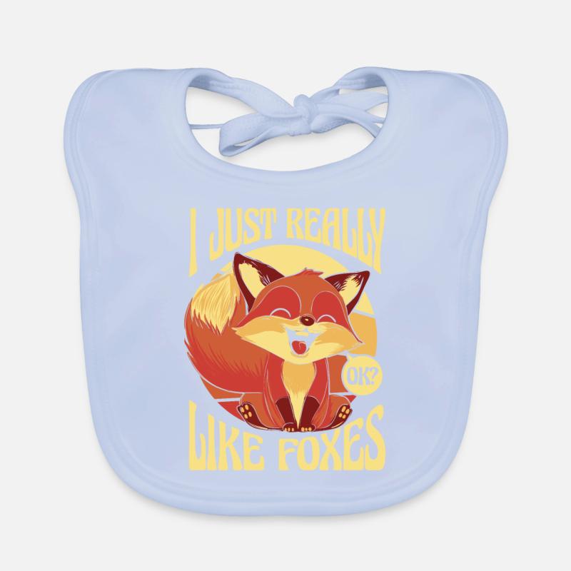I Just Really Like Foxes Caninae Red Fox Canidae Organic Baby Bibs