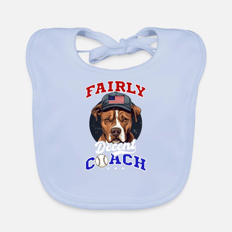 4. Juli Baseballtrainer Ziemlich anständiger Trainer Baby Bio-Lätzchen