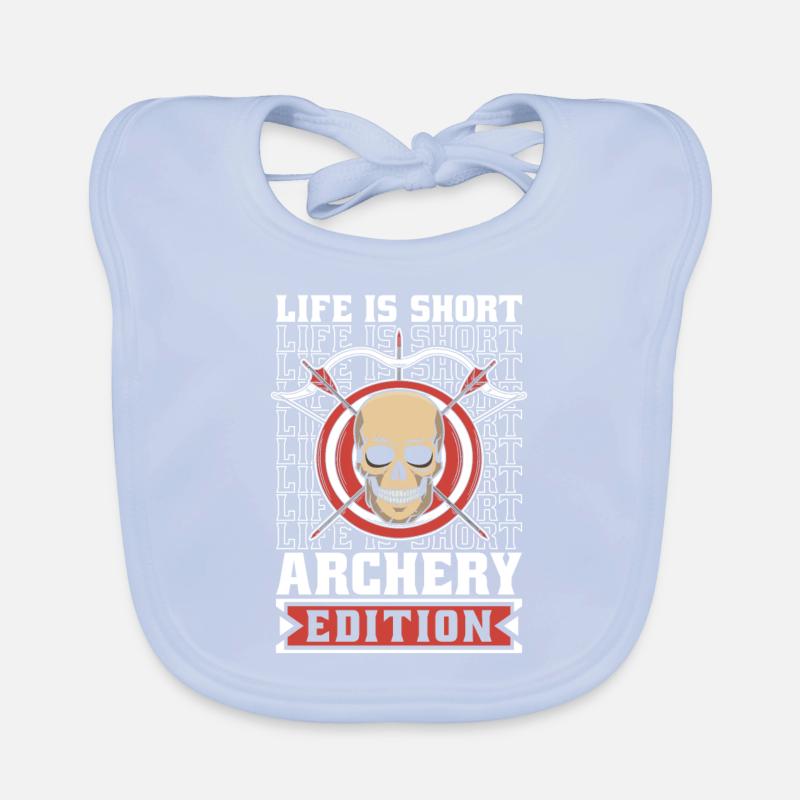 Bogenschießen Bogensport Bogenschütze Schädel Baby Bio-Lätzchen