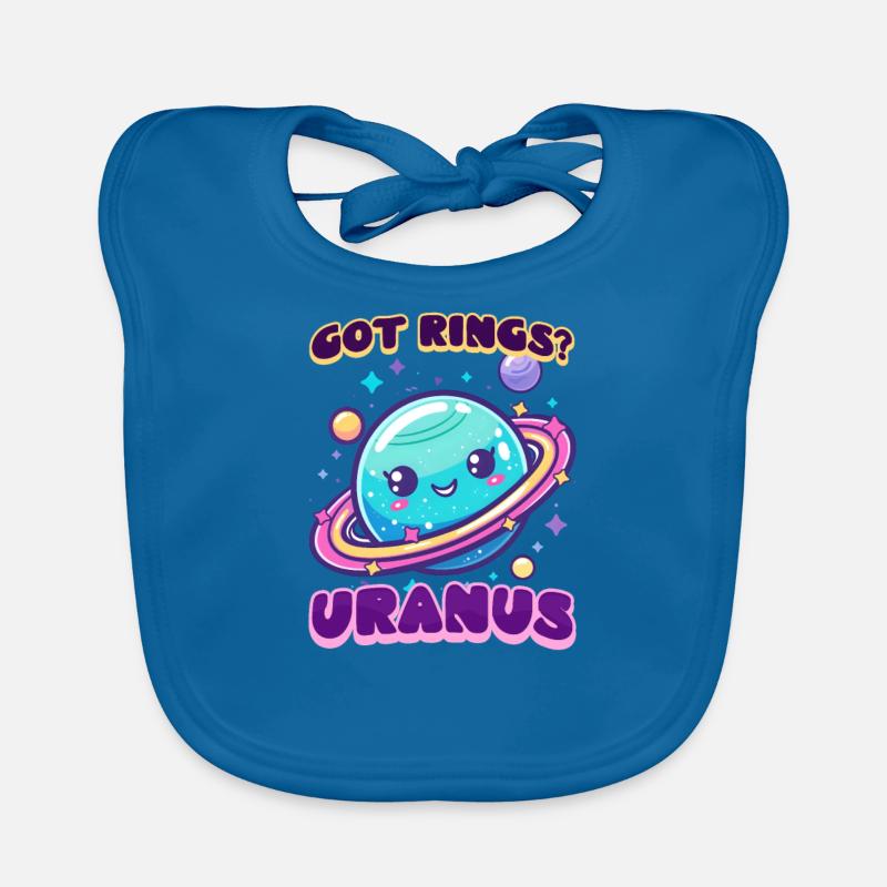 Uranus hat Ringe? Uranus hat welche! Baby Bio-Lätzchen