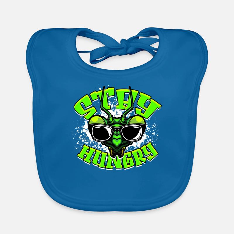 Praying Mantis Stay Hungry Organic Baby Bibs