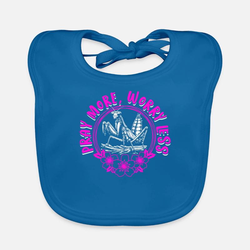 Praying Mantis Pray More Worry Less Organic Baby Bibs