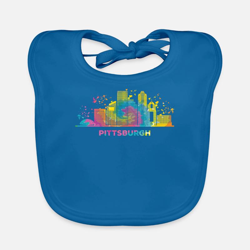 Pittsburgher Skyline Pittsburgh Bavoir bio Bébé