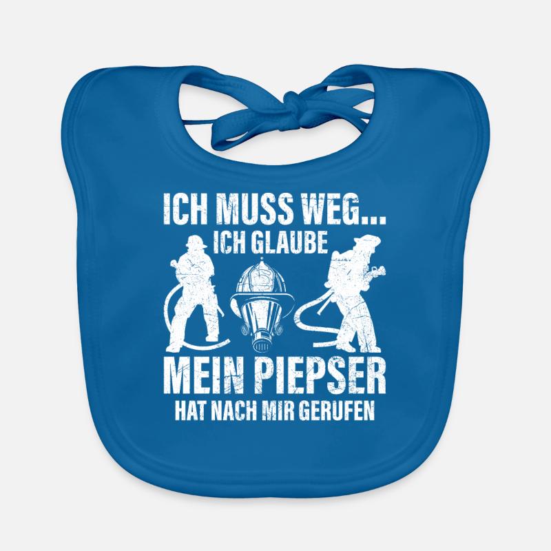Feuerwehr Piepser Baby Bio-Lätzchen