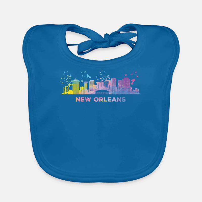 Skyline Von New Orleans New Orleaner Organic Baby Bibs