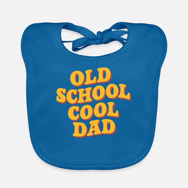 Old School Cool Dad Retro Design Baby Bio-Lätzchen