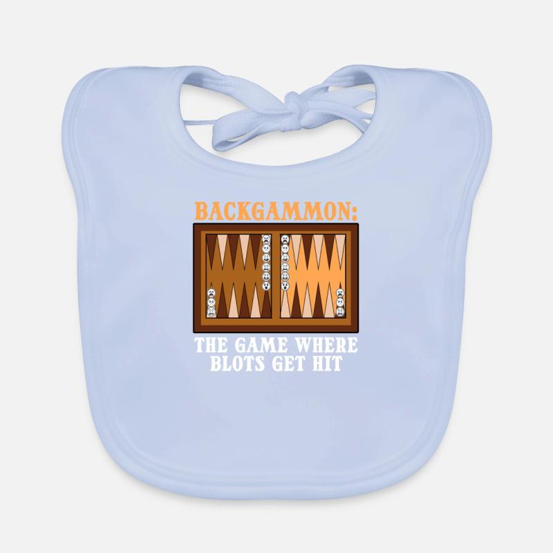 Funny Backgammon The Game Where Blots Get Hit Organic Baby Bibs
