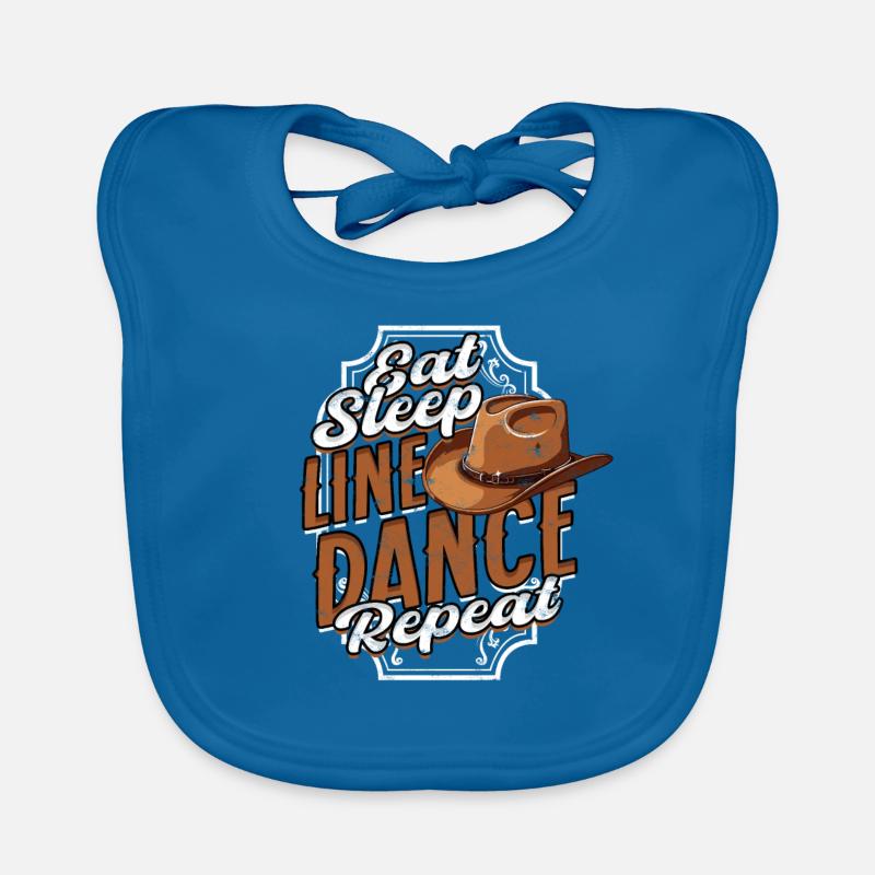 Eat Sleep Line Dance Repeat Baby Bio-Lätzchen