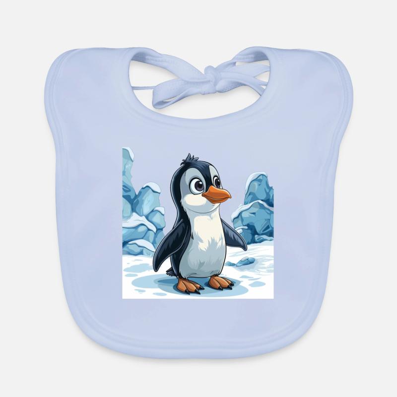 Penguin Kawaii Penguin Cute Organic Baby Bibs