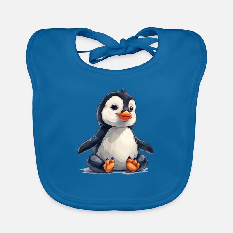 Penguin Kawaii Penguin Cute Organic Baby Bibs