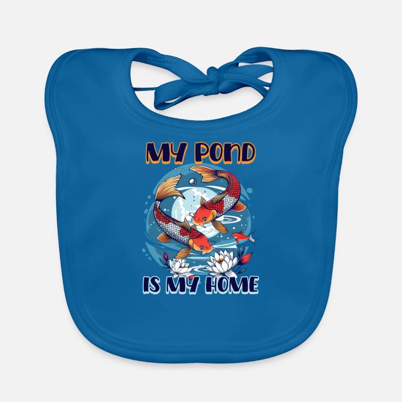 Koi Fish Mon étang est ma maison Bavoir bio Bébé