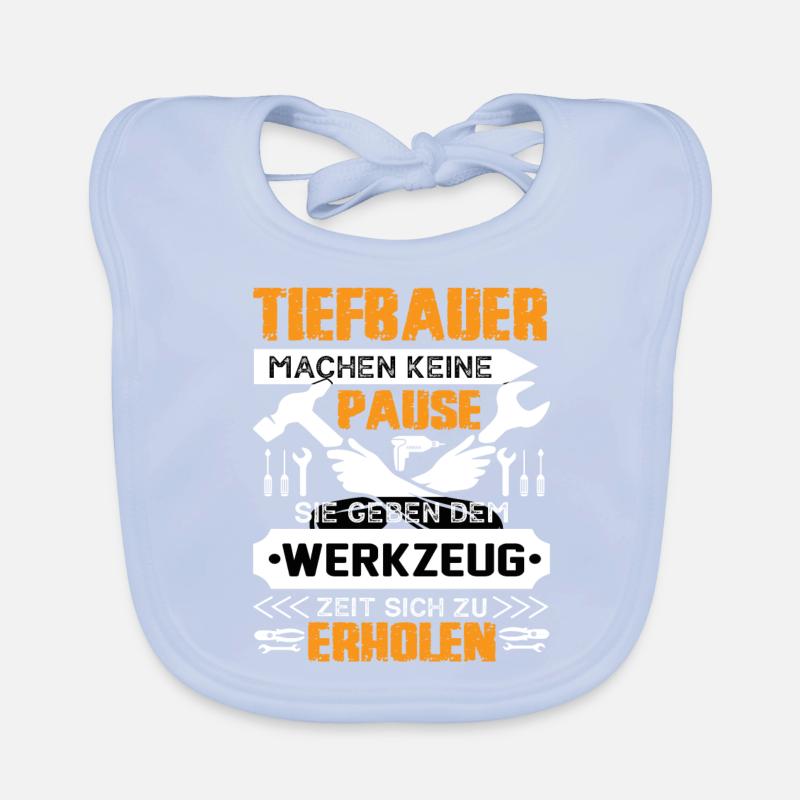 Tiefbauer Machen Keine Pause Baby Bio-Lätzchen