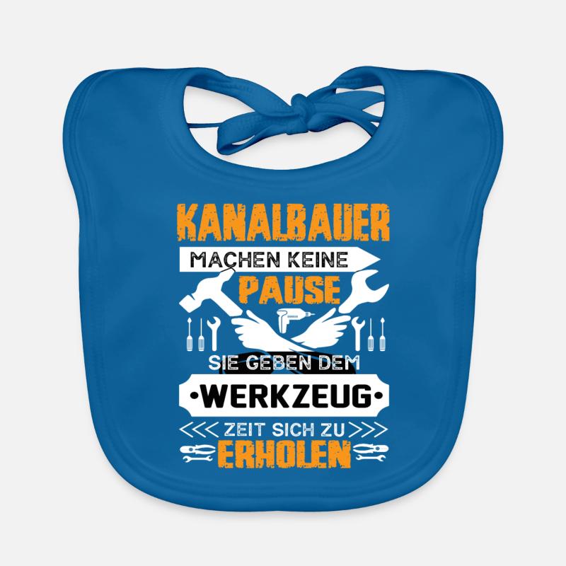 Kanalbauer Machen Keine Pause Baby Bio-Lätzchen