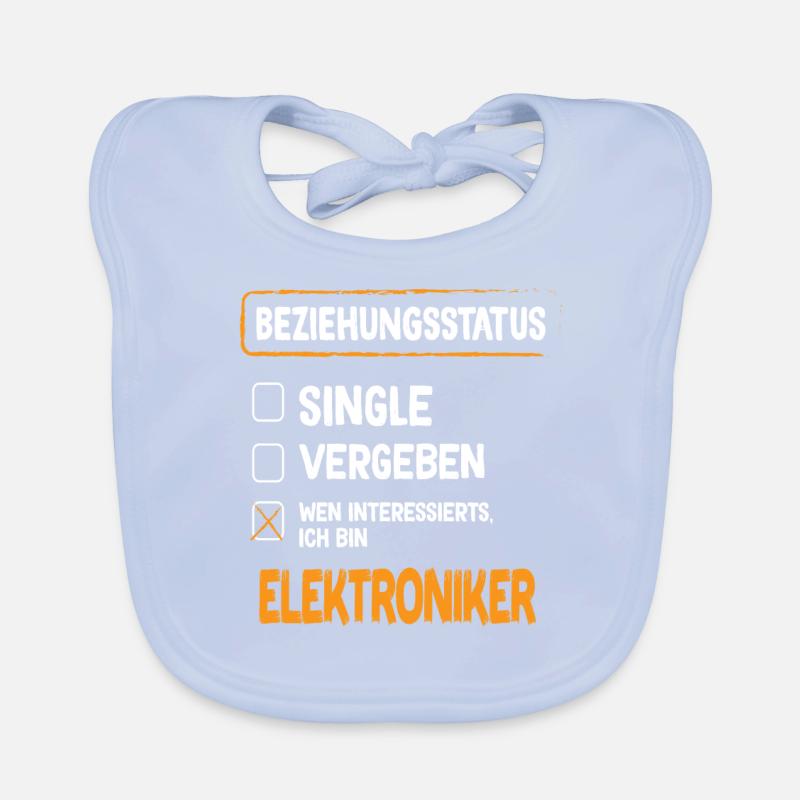 Electronics Technician Relationship Status Organic Baby Bibs