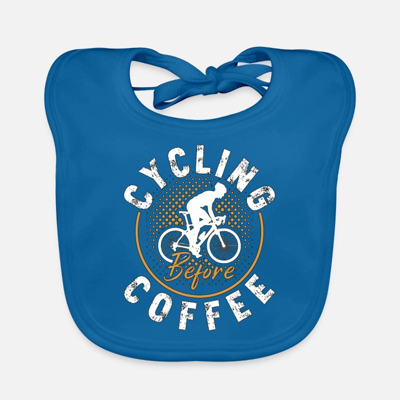 Cycling Before Coffee Mountain Biking Coffee Lover Organic Baby Bibs
