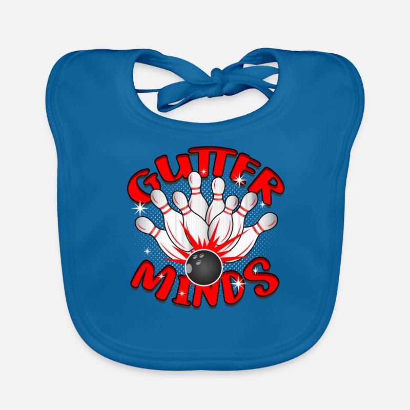 Bowling Gutter Minds Organic Baby Bibs