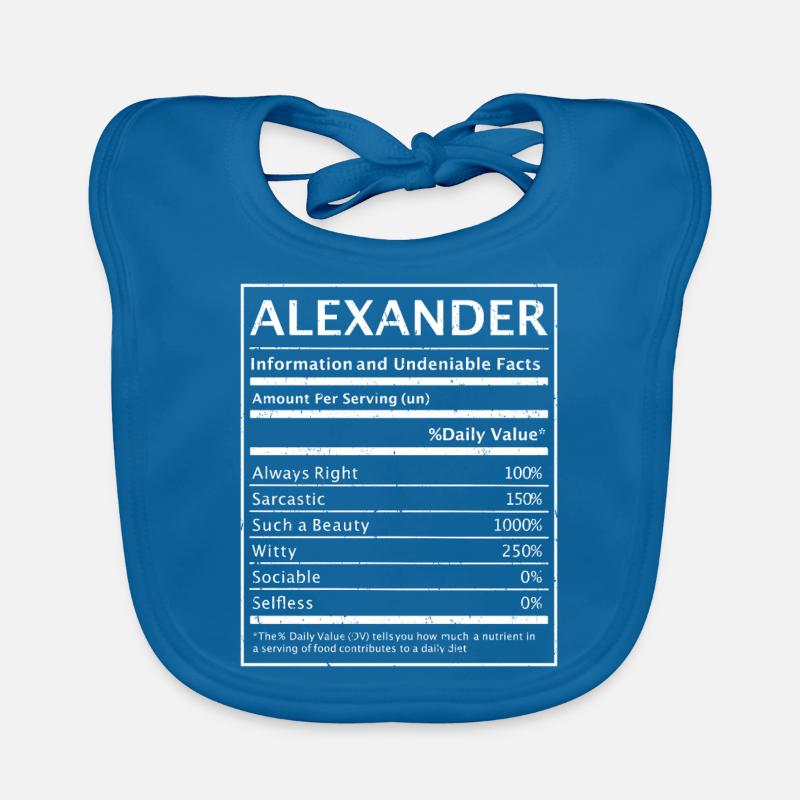 Nom Alexander Alexander Gift Bavoir bio Bébé