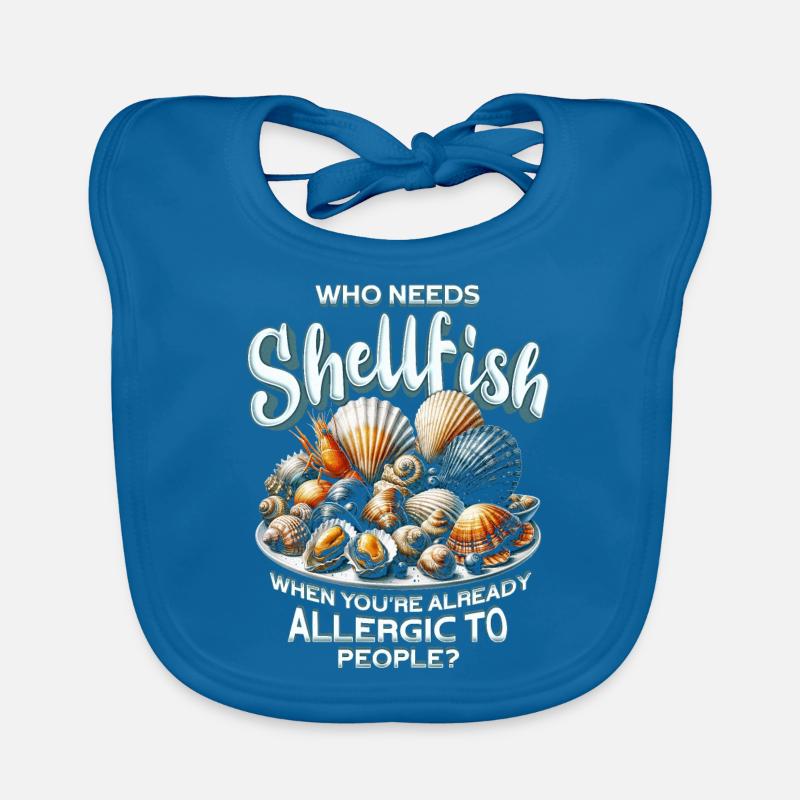 Seafood Allergy Who Needs Shellfish Organic Baby Bibs