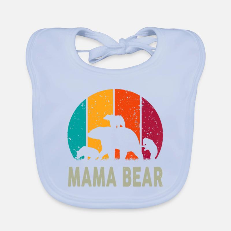 Mama Bär 3 Kinder Lustiges Muttertags-Muttergeschenk Baby Bio-Lätzchen