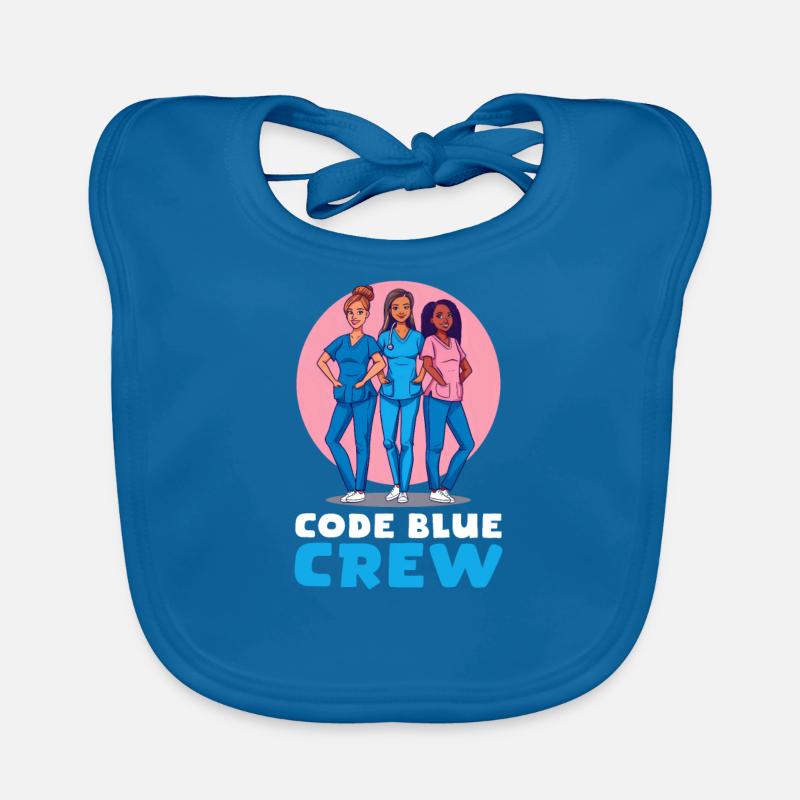 ED Nurse Code Blue Crew Organic Baby Bibs