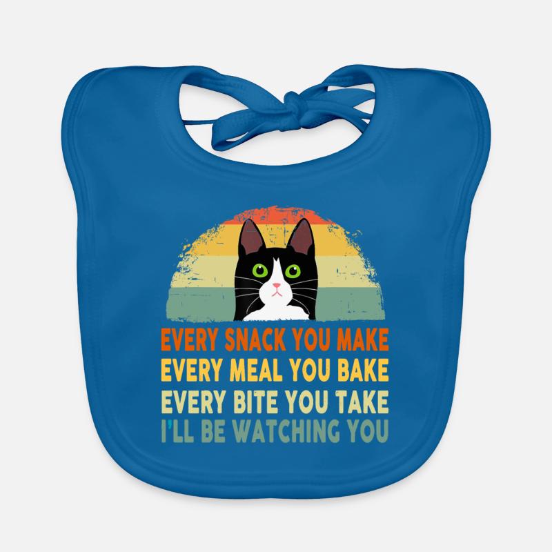 Drôle de chat Chaque repas que vous préparez Chaque collation que vous préparez Bavoir bio Bébé