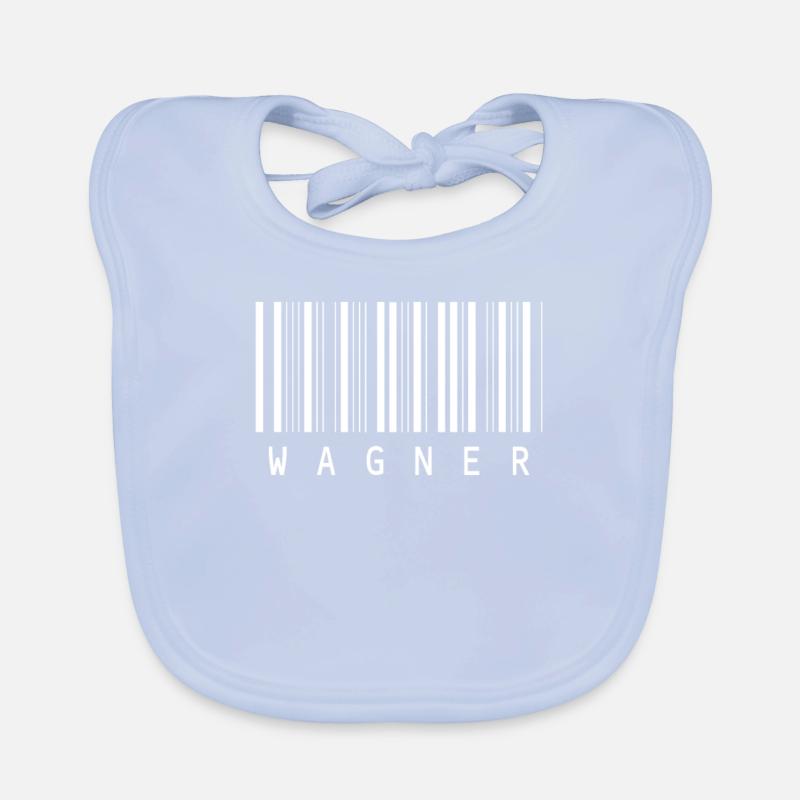Wagner Surname Barcode Organic Baby Bibs