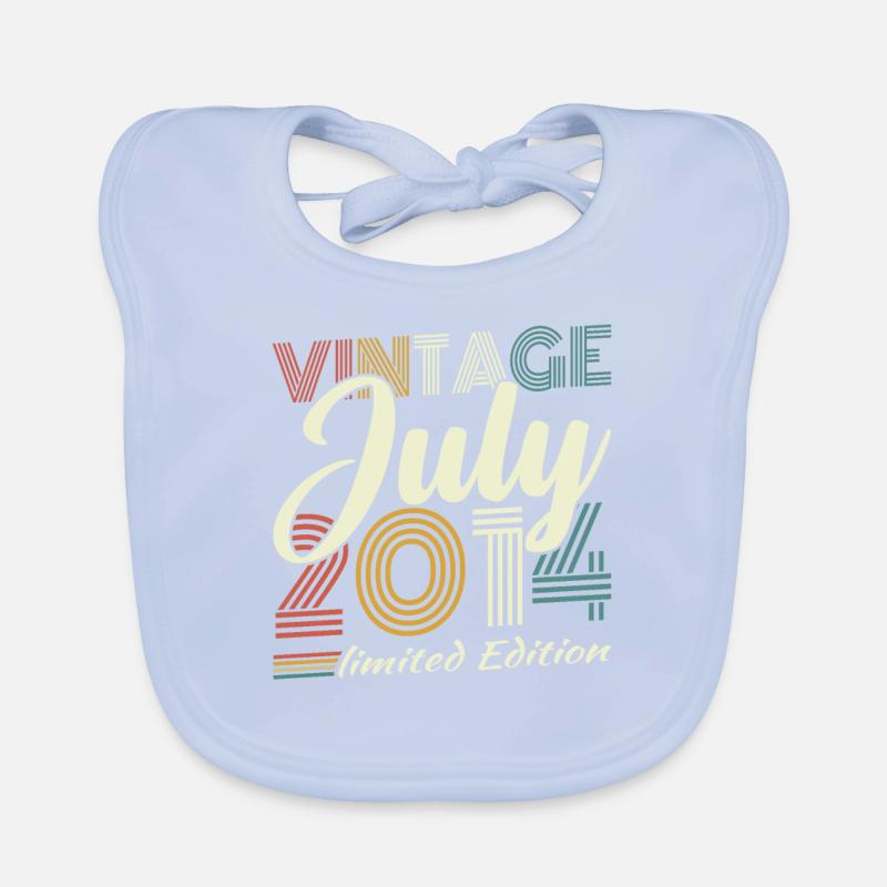 Juli 2014 Vintage Retro Geburtstagsgeschenk Baby Bio-Lätzchen