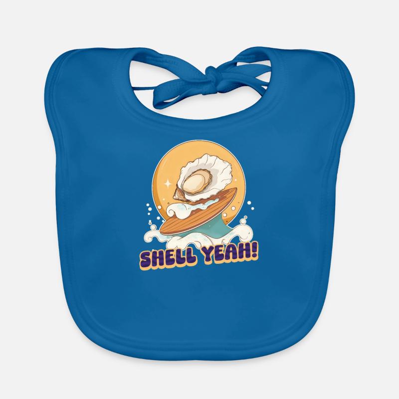 Oyster Shell Yeah! Organic Baby Bibs
