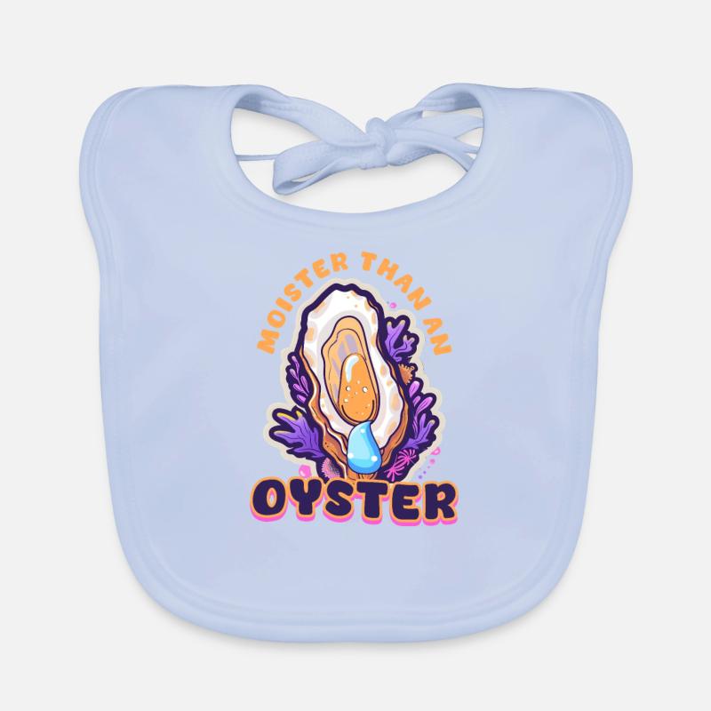 Auster feuchter als eine Auster Baby Bio-Lätzchen