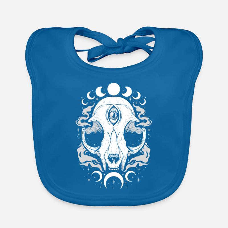 Mystical Star Moon Cat Organic Baby Bibs