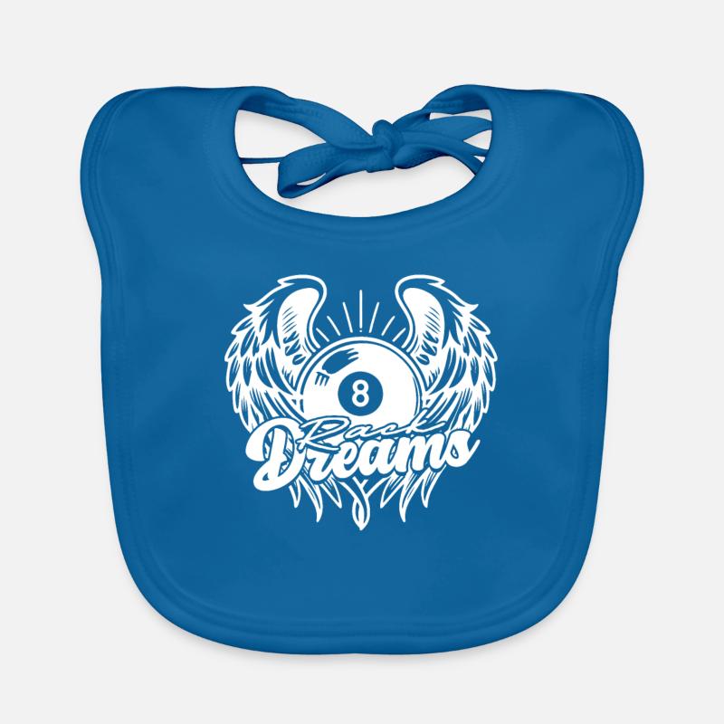 8-Ball Billiard Rack Dreams Organic Baby Bibs