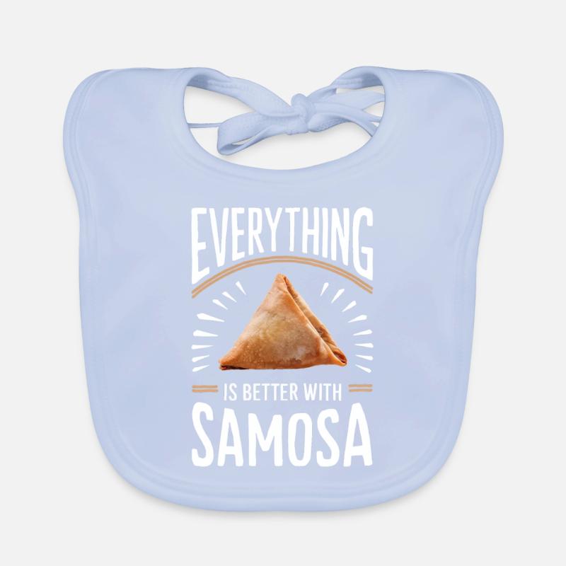 Alles Ist Besser Mit Samosa Baby Bio-Lätzchen
