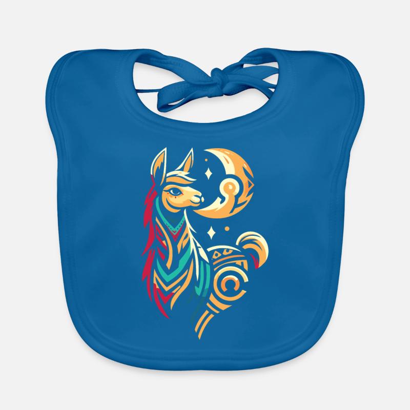 Lama Llama Moon Phases Organic Baby Bibs